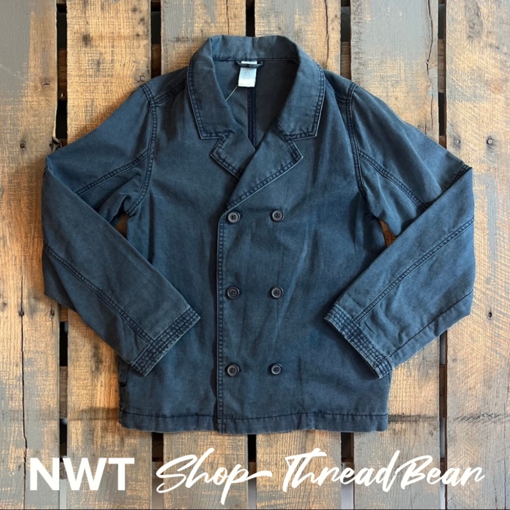 Kids [Gymboree] Navy Blue Casual Blazer NWT 100% Cotton Jacket | Large 10 · 12